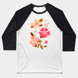 Pink hibiscus flowers Baseball T-Shirt